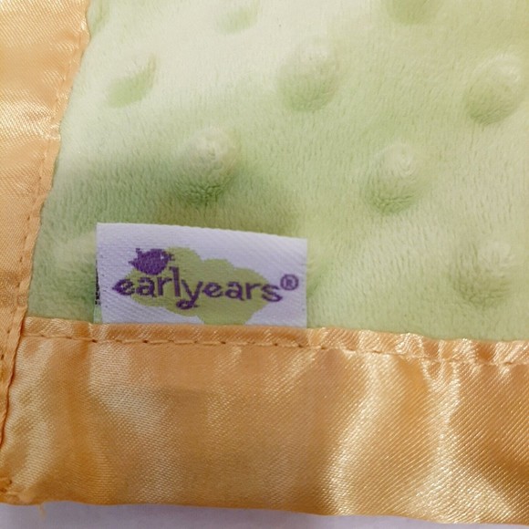 Early Years Hedgehog Lovey Security Blanket Plush Dots Clip Satin Trim Back Toy - Picture 8 of 16